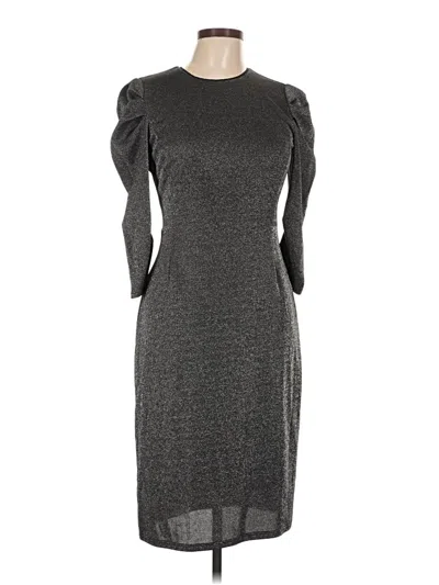 Pre-owned Halston Cocktail Dress In Gray