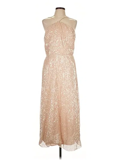 Pre-owned Halston Cocktail Dress In Tan