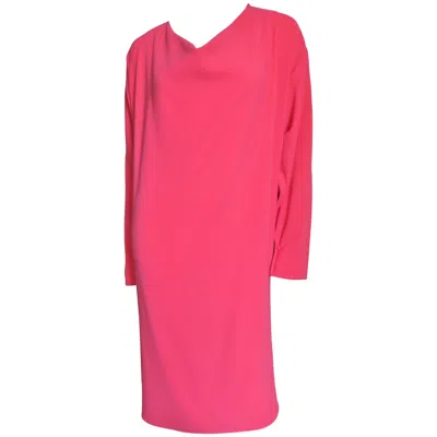 Pre-owned Halston Dolman Sleeve Dress 1970s In Pink