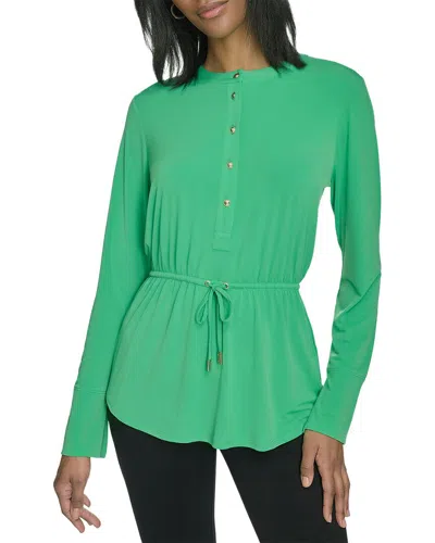 Halston Draped Jersey Top In X2r-parakeet