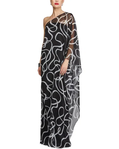 Halston Elodie Caftan In Black