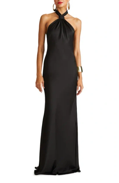 halston halter dress Beyond Yoga SoftWash Linen Halter Dress