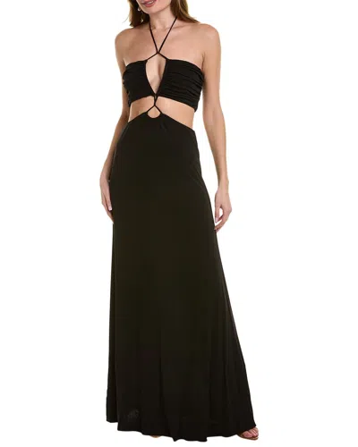 Halston Eva Gown In Black