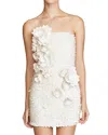 Halston Farren Pailette Mini Dress In Ivory