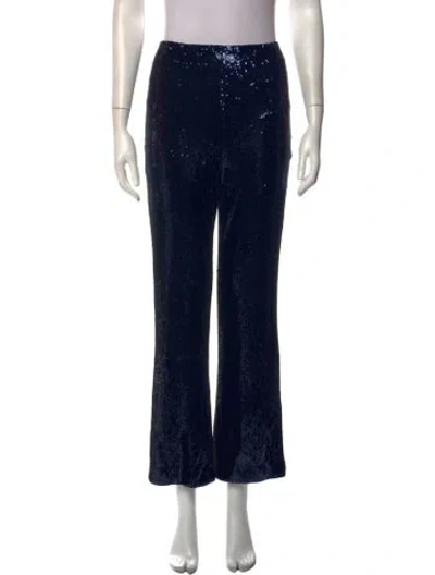 Pre-owned Halston Flared Pants In Blue