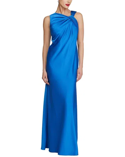 Halston Francine Gown In 9147-oceanic Blue