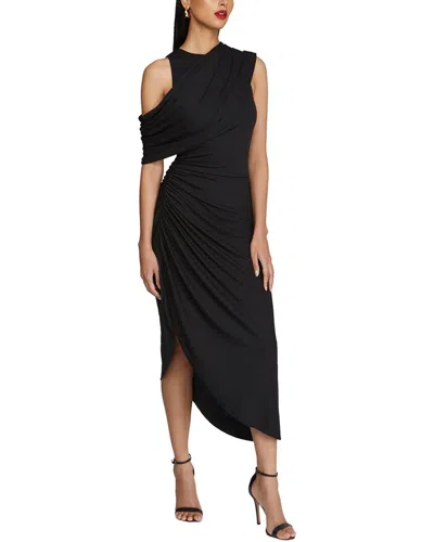 Halston Gabrielle Midi Dress In Black