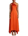 Halston Genevieve Satin Gown In Multi