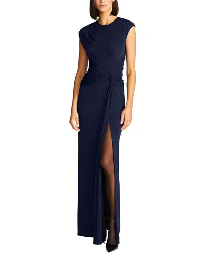Halston Giovanna Gown In Blue