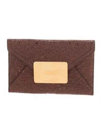 Pre-owned Halston Glitter Clutch In Brown
