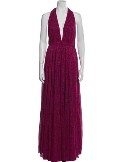 Pre-owned Halston Halterneck Long Dress