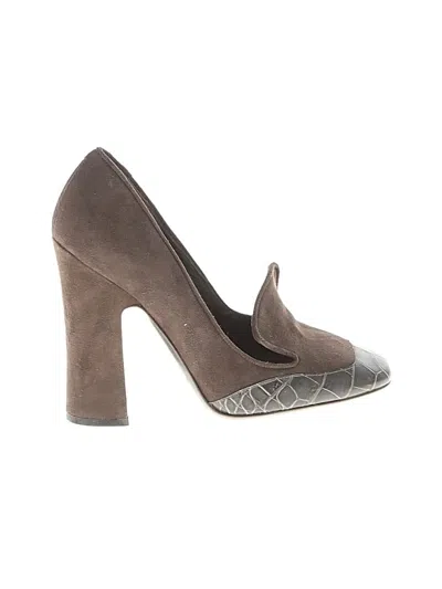 Pre-owned Halston Heels In Brown