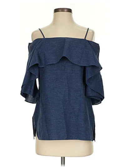 Halston Heritage 3/4 Sleeve Blouse In Blue