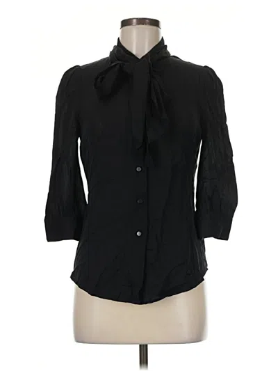 Pre-owned Halston Heritage 3/4 Sleeve T-shirt In Black