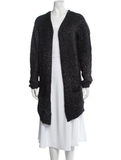 Pre-owned Halston Heritage Alpaca Robe W/ Tags In Blue