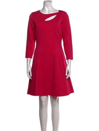 Pre-owned Halston Heritage Asymmetrical Knee-length Dress W/ Tags In Pink