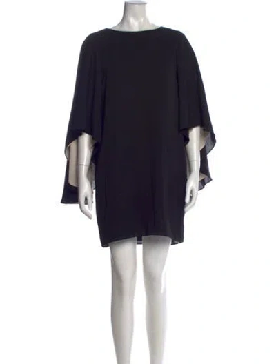 Pre-owned Halston Heritage Bateau Neckline Mini Dress