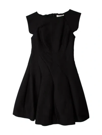 Pre-owned Halston Heritage Bateau Neckline Mini Dress W/ Tags In Blue