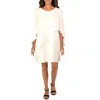 Halston Heritage Blair Womens Drapey Mini Shift Dress In Yellow
