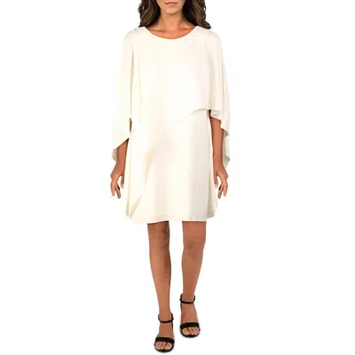 Halston Heritage Blair Womens Drapey Mini Shift Dress In Yellow