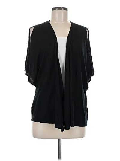Pre-owned Halston Heritage Cardigan Sweater In Black