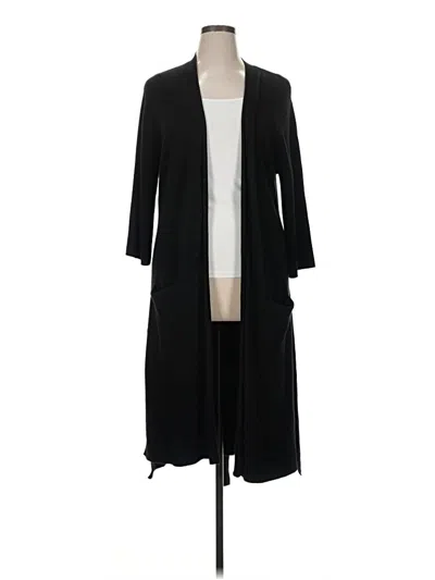 Pre-owned Halston Heritage Cardigan Sweater In Black