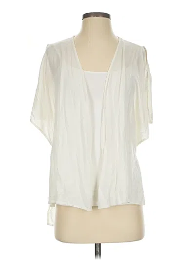 Pre-owned Halston Heritage Cardigan Sweater In Ivory