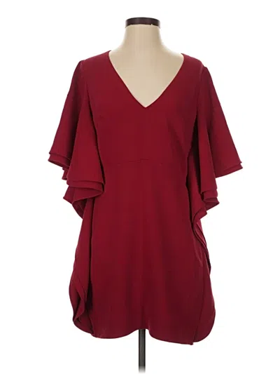 Pre-owned Halston Heritage Casual Dress In Burgundy