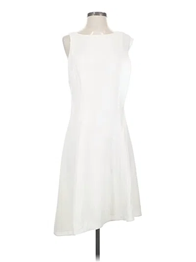 Pre-owned Halston Heritage Casual Dress In White
