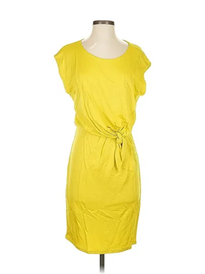 Pre-owned Halston Heritage Casual Dress In Yellow
