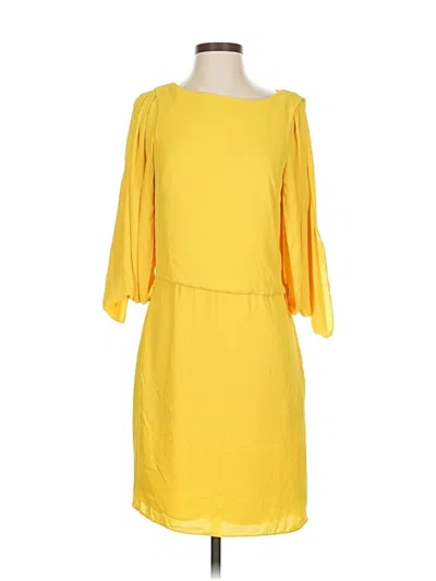 Pre-owned Halston Heritage Casual Dress In Yellow