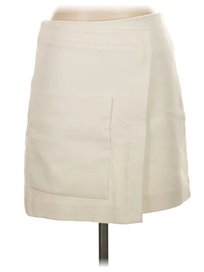 Pre-owned Halston Heritage Casual Skirt In White