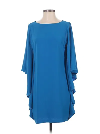 Pre-owned Halston Heritage Cocktail Dress In Blue