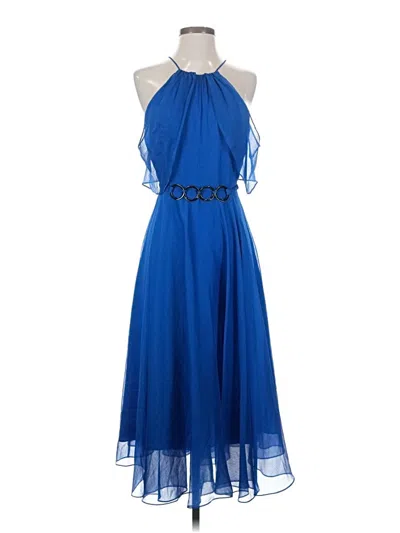 Pre-owned Halston Heritage Cocktail Dress In Blue