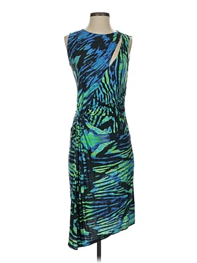 Pre-owned Halston Heritage Cocktail Dress In Blue