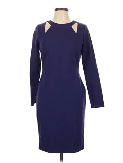 Pre-owned Halston Heritage Cocktail Dress In Blue