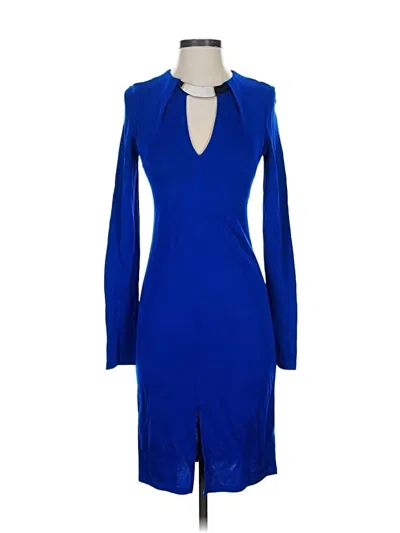 Pre-owned Halston Heritage Cocktail Dress In Blue