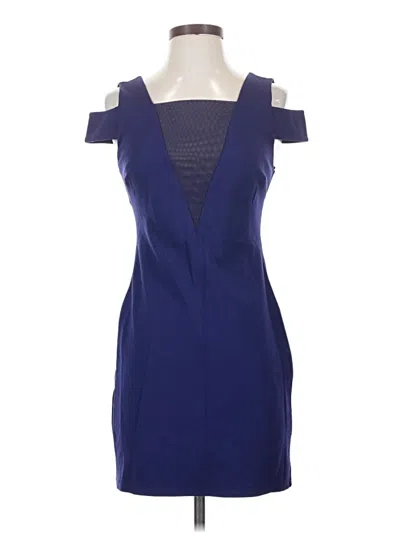 Pre-owned Halston Heritage Cocktail Dress In Blue