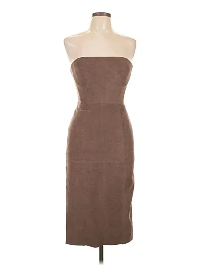 Pre-owned Halston Heritage Cocktail Dress In Brown