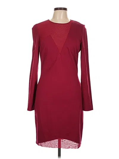 Pre-owned Halston Heritage Cocktail Dress In Burgundy