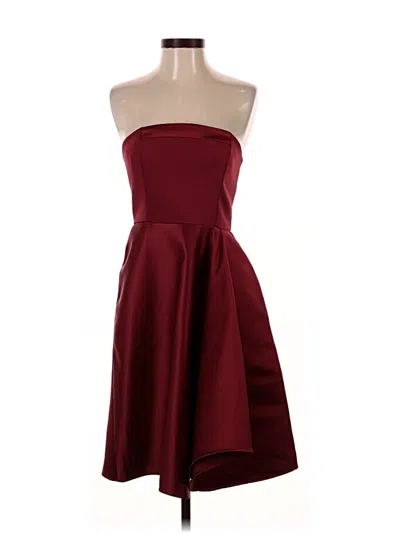 Pre-owned Halston Heritage Cocktail Dress In Burgundy