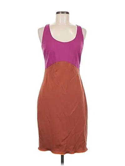 Pre-owned Halston Heritage Cocktail Dress In Burgundy