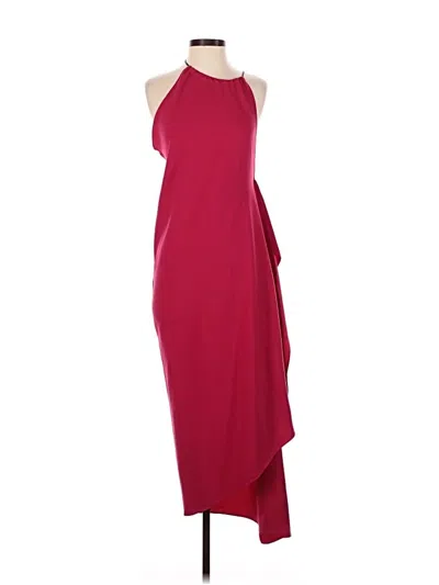 Pre-owned Halston Heritage Cocktail Dress In Burgundy