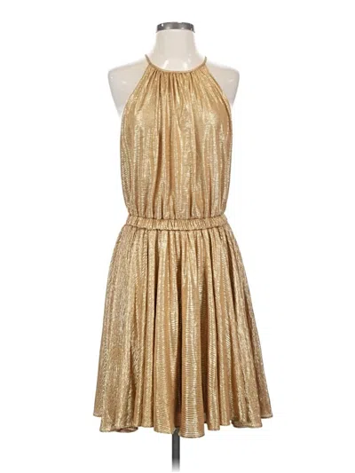 Halston Heritage Cocktail Dress In Gold