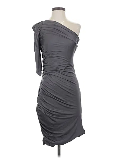 Pre-owned Halston Heritage Cocktail Dress In Gray
