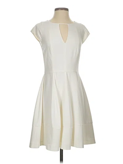 Pre-owned Halston Heritage Cocktail Dress In Ivory