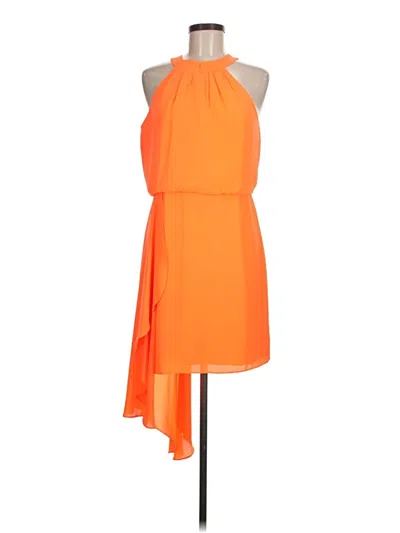 Pre-owned Halston Heritage Cocktail Dress In Orange