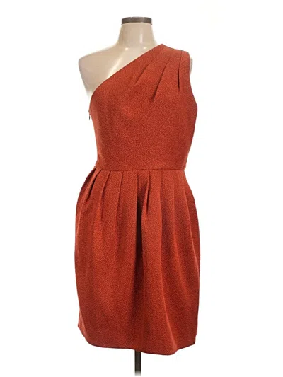 Pre-owned Halston Heritage Cocktail Dress In Orange