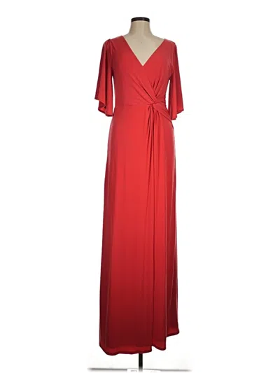 Pre-owned Halston Heritage Cocktail Dress In Orange