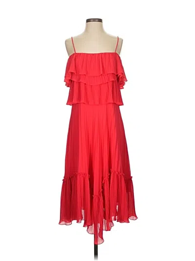 Pre-owned Halston Heritage Cocktail Dress In Red